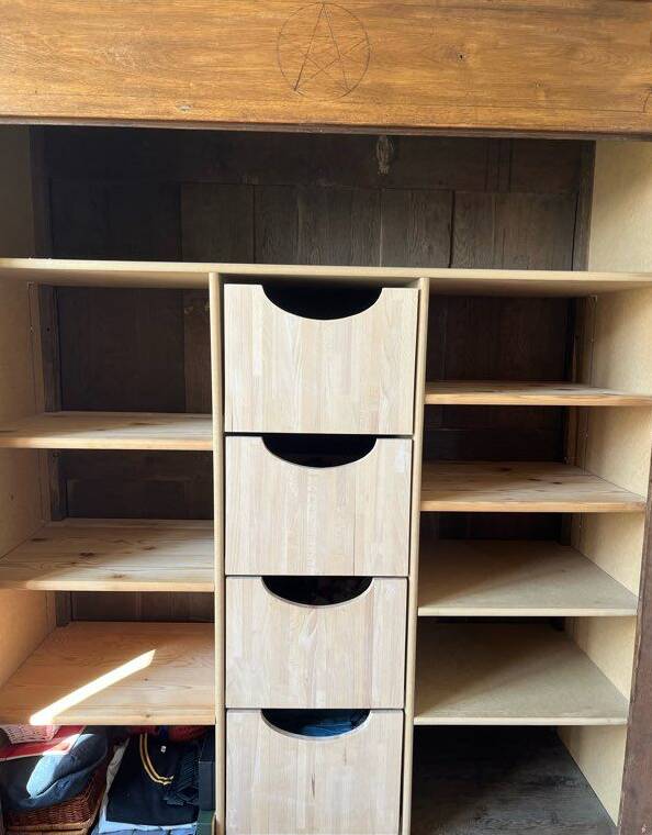 solid oak wardrobe with storage