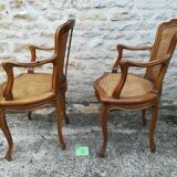 Fauteuils cannés de style Louis XV