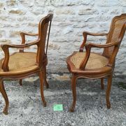 Caned armchairs in Louis XV style