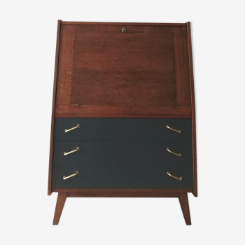 Commode secretaire pieds compas années 50