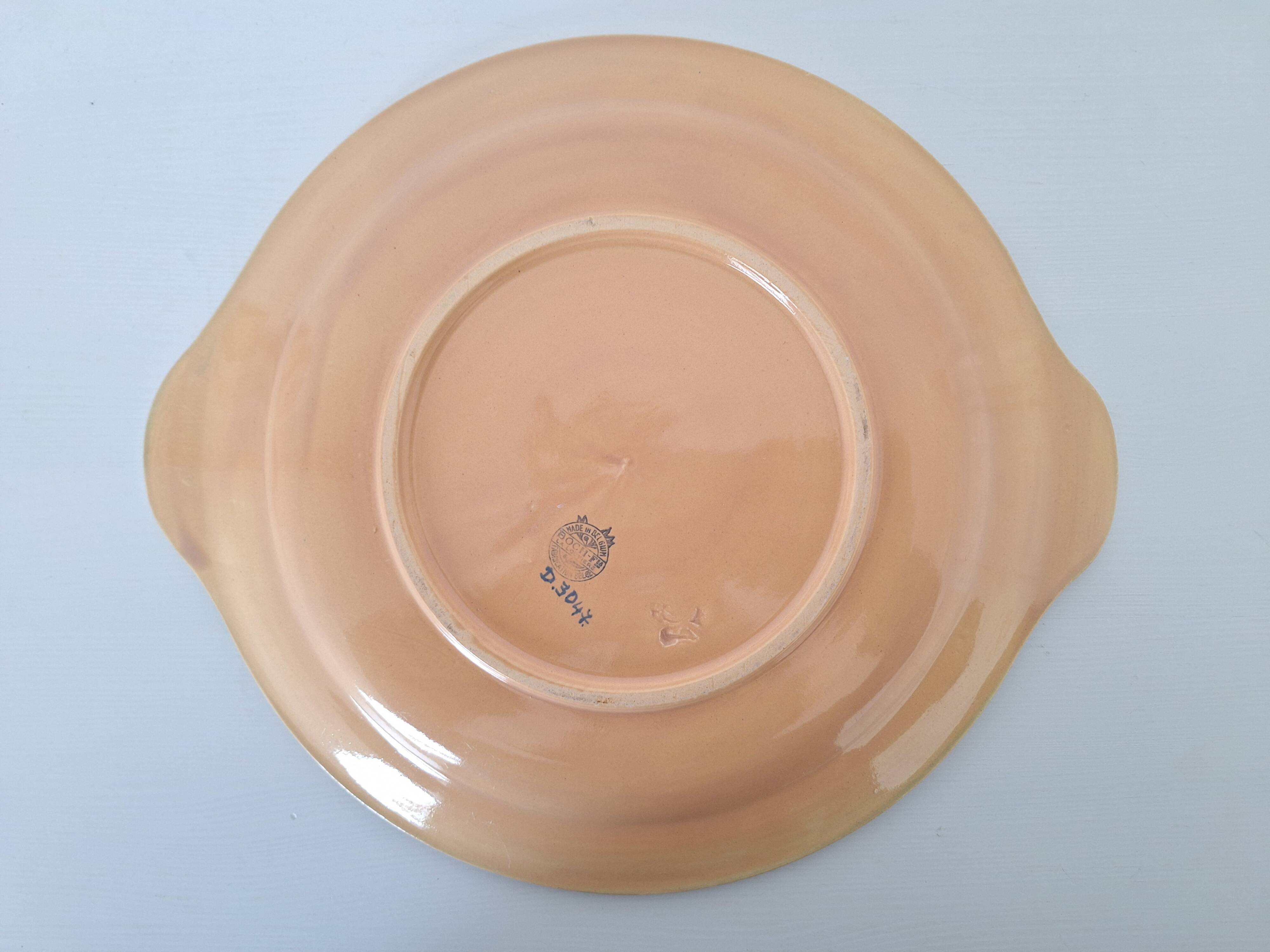 Blue pie dish Belgian manufacture Boch