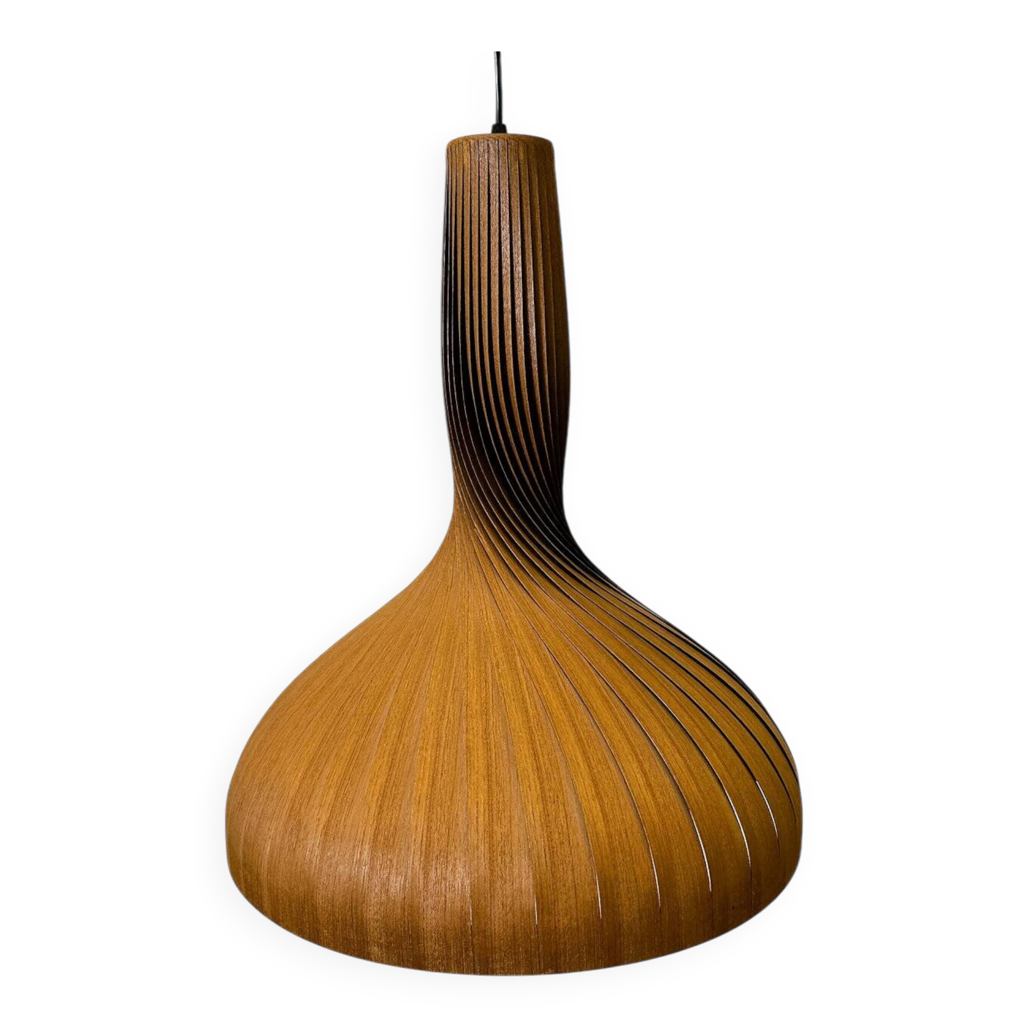 Swirling pine pendant by Hans-Agne Jakobsson, Sweden, 1960s.
