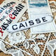 "caisse" enamelled trade plate.