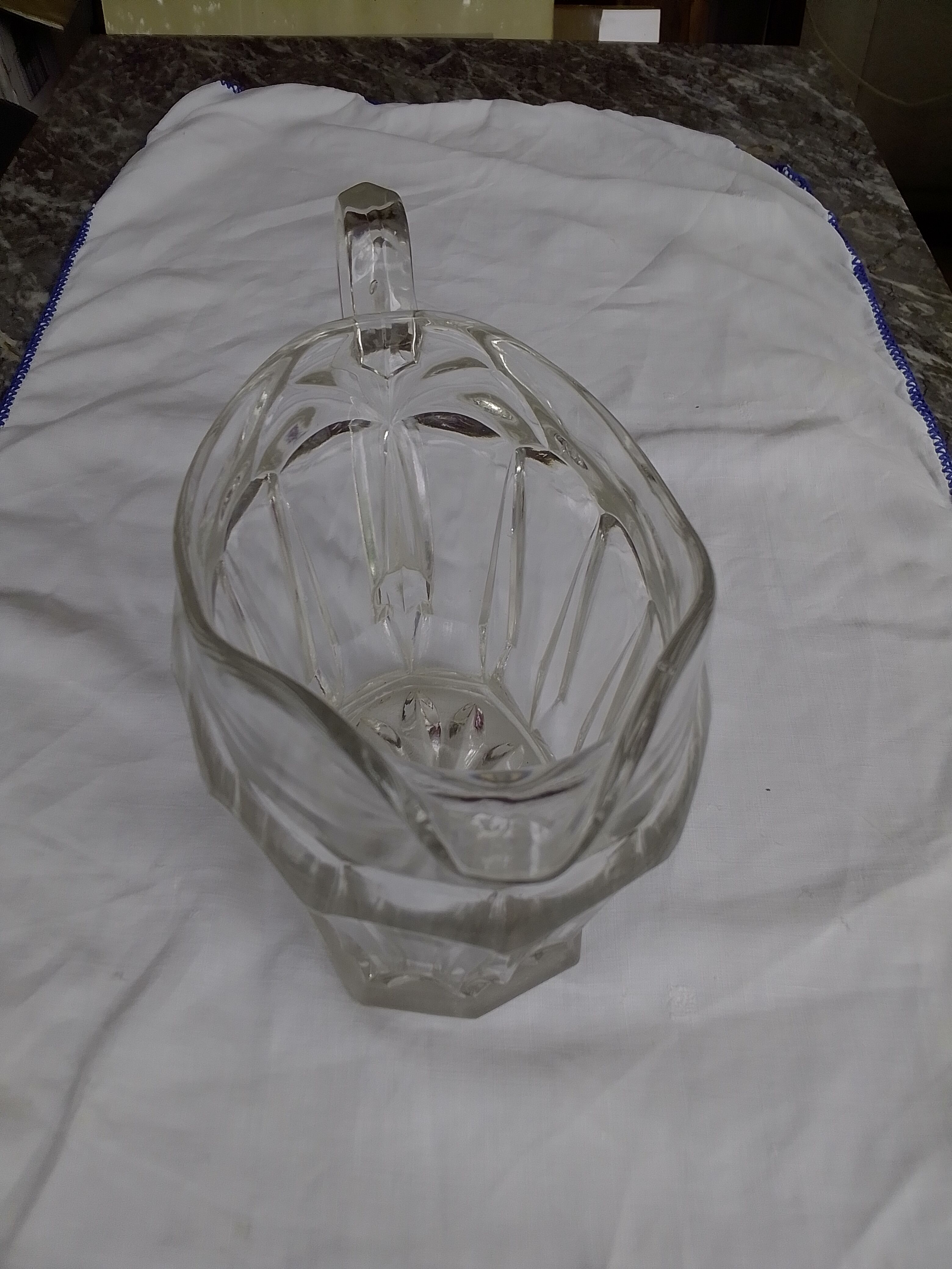 Broc pitcher vintage molded glass