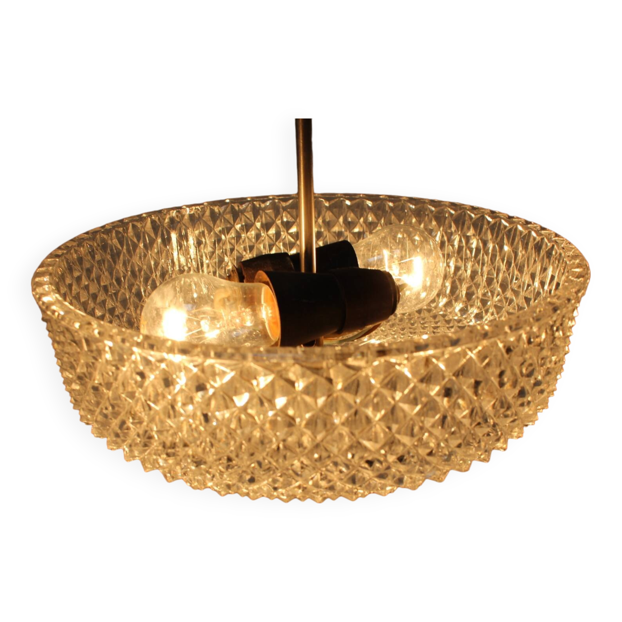 Midcentury Glass Pendant by Kamenicky Senov, 1960s