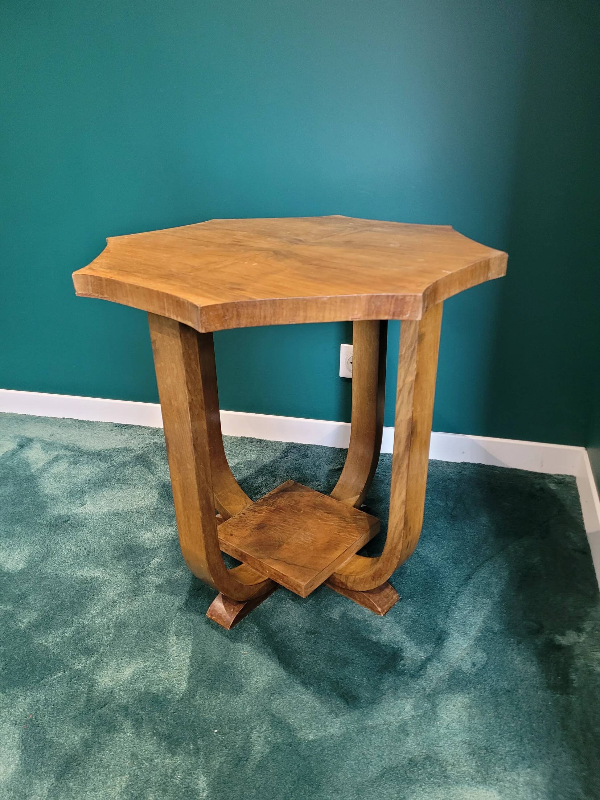 Octagonal Art Deco side table