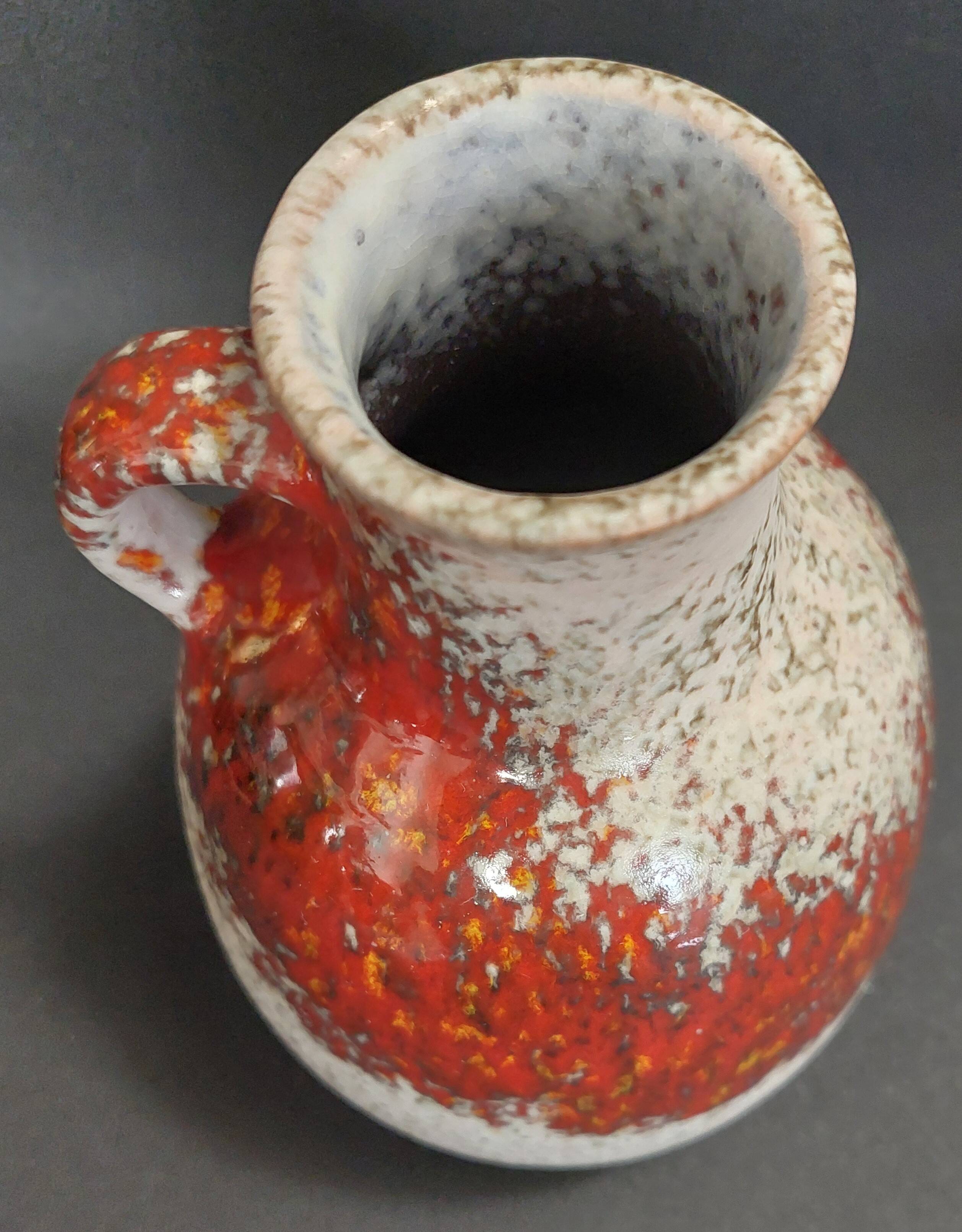 German ceramic pitcher by Fridgart for Karlsruhe Majolica, 1960s.