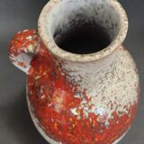 German ceramic pitcher by Fridgart for Karlsruhe Majolica, 1960s.