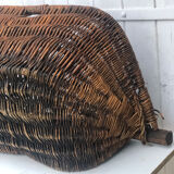 Harvest hood basket wood and wicker