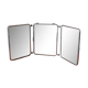 Antique triptych barber mirror