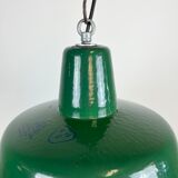 Industrial Green Enamel Pendant Lamp, 1960s