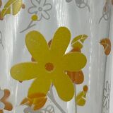 Service of 6 orangeade glasses, vintage, pop, picnic flowers 🟡🟠,