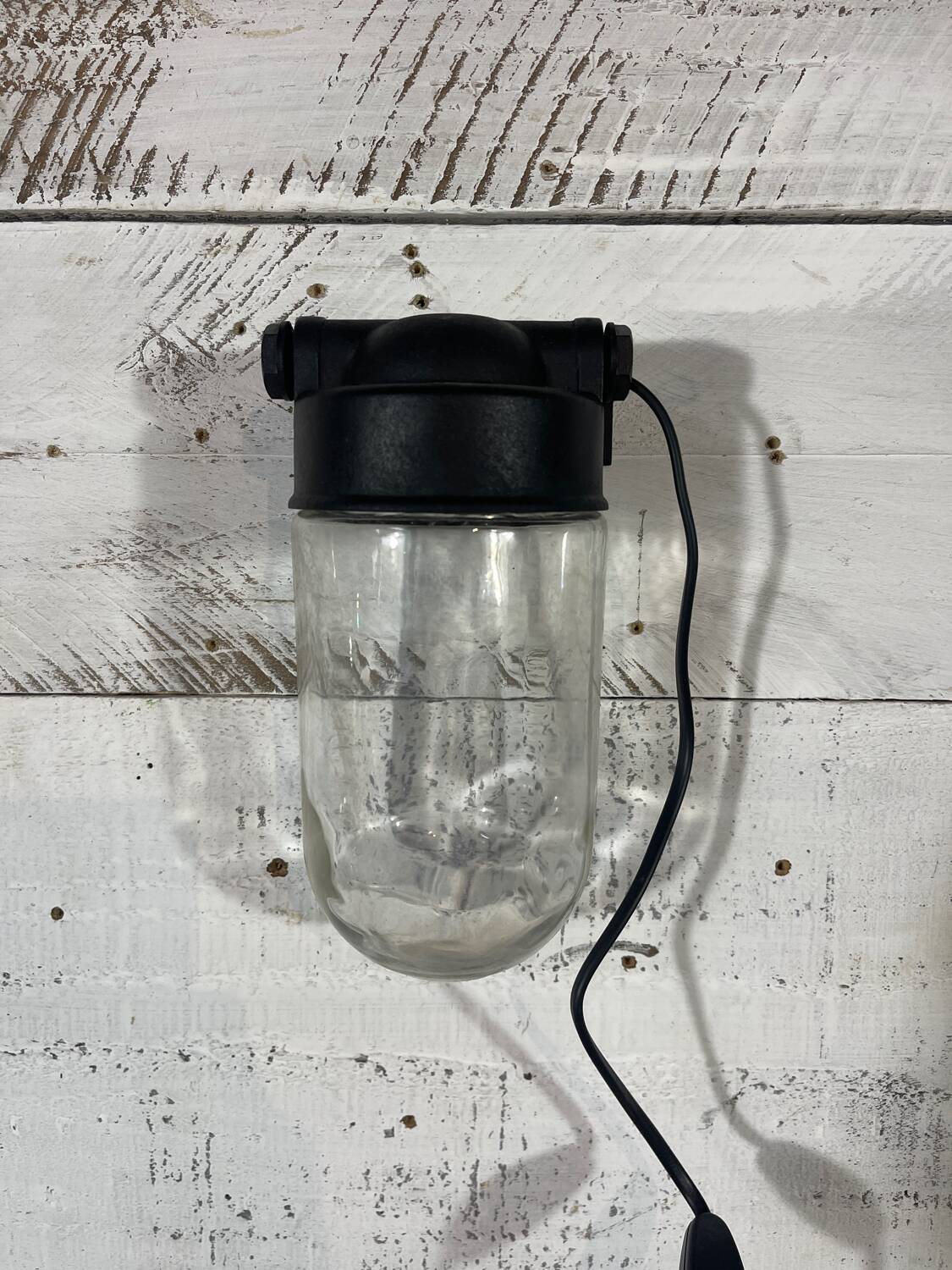 Glass and Bakelite wall light