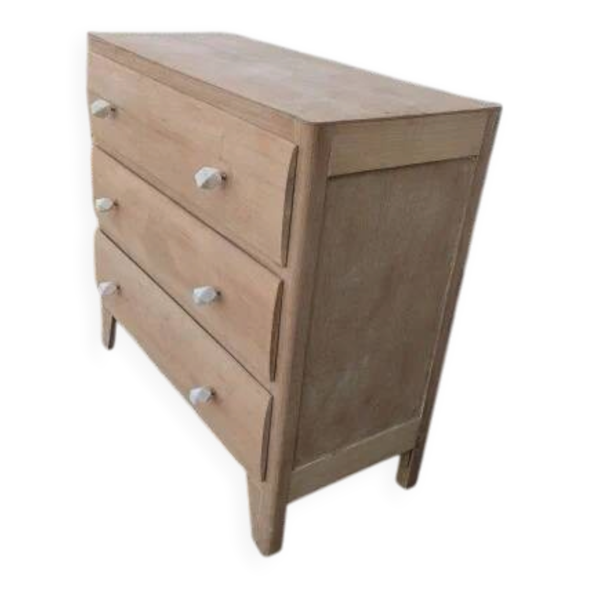 Natural wood chest of drawers