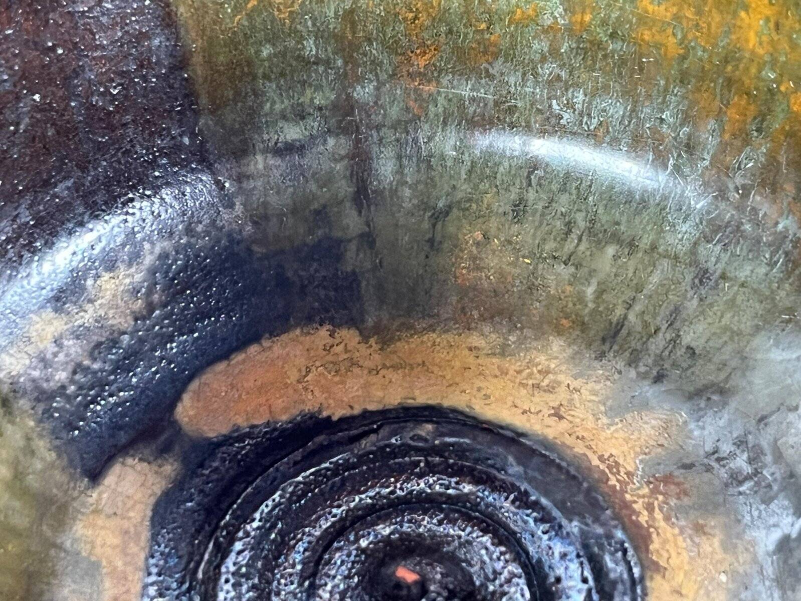 Bol de poterie de studio danois du milieu du siècle par Karen Boel, années 1960