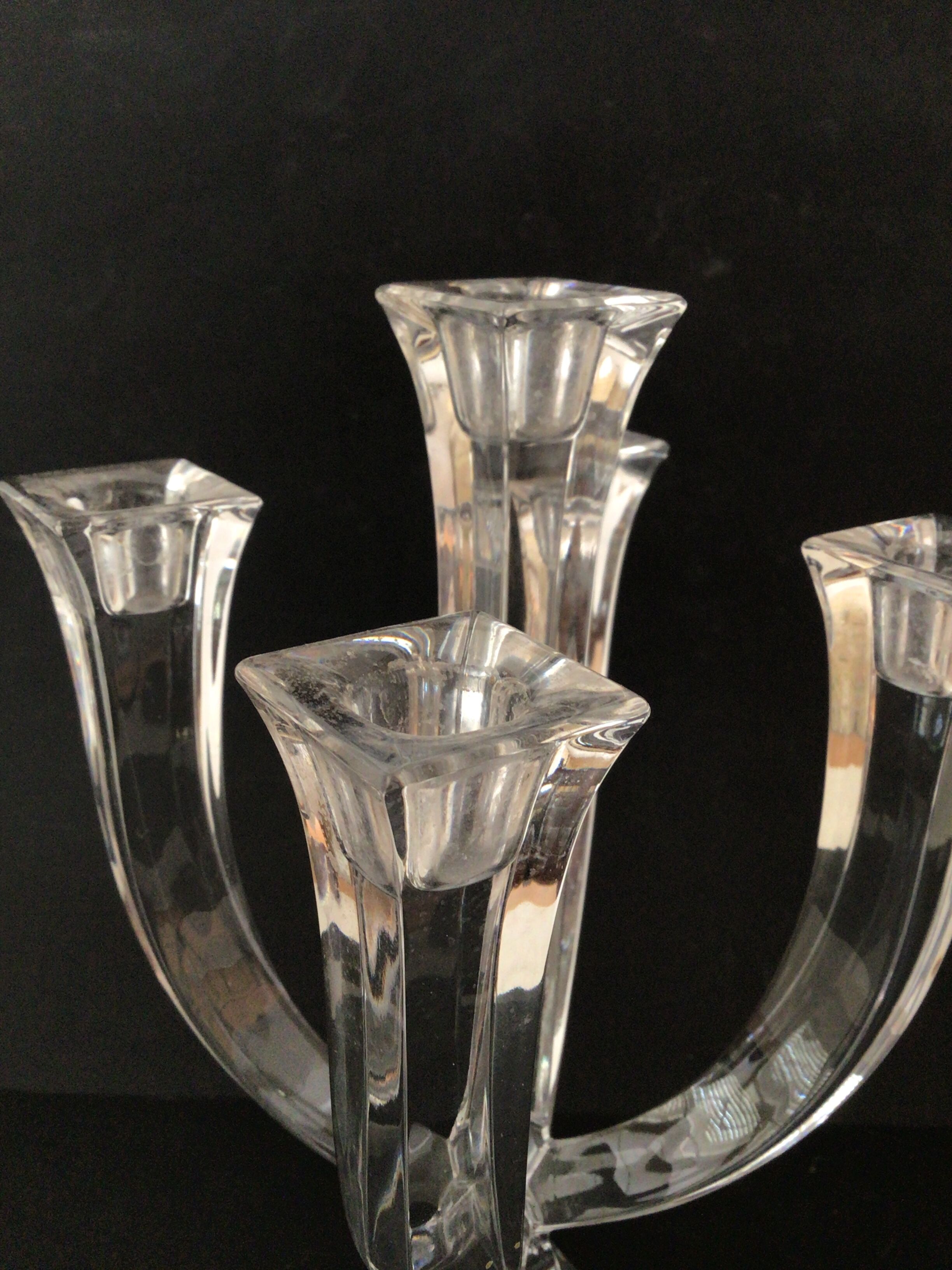 Candle holder crystal Nachtmann Art deco