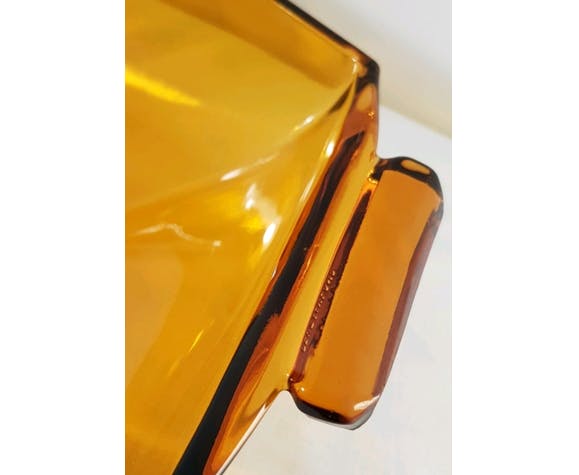 Amber glass trinket bowl