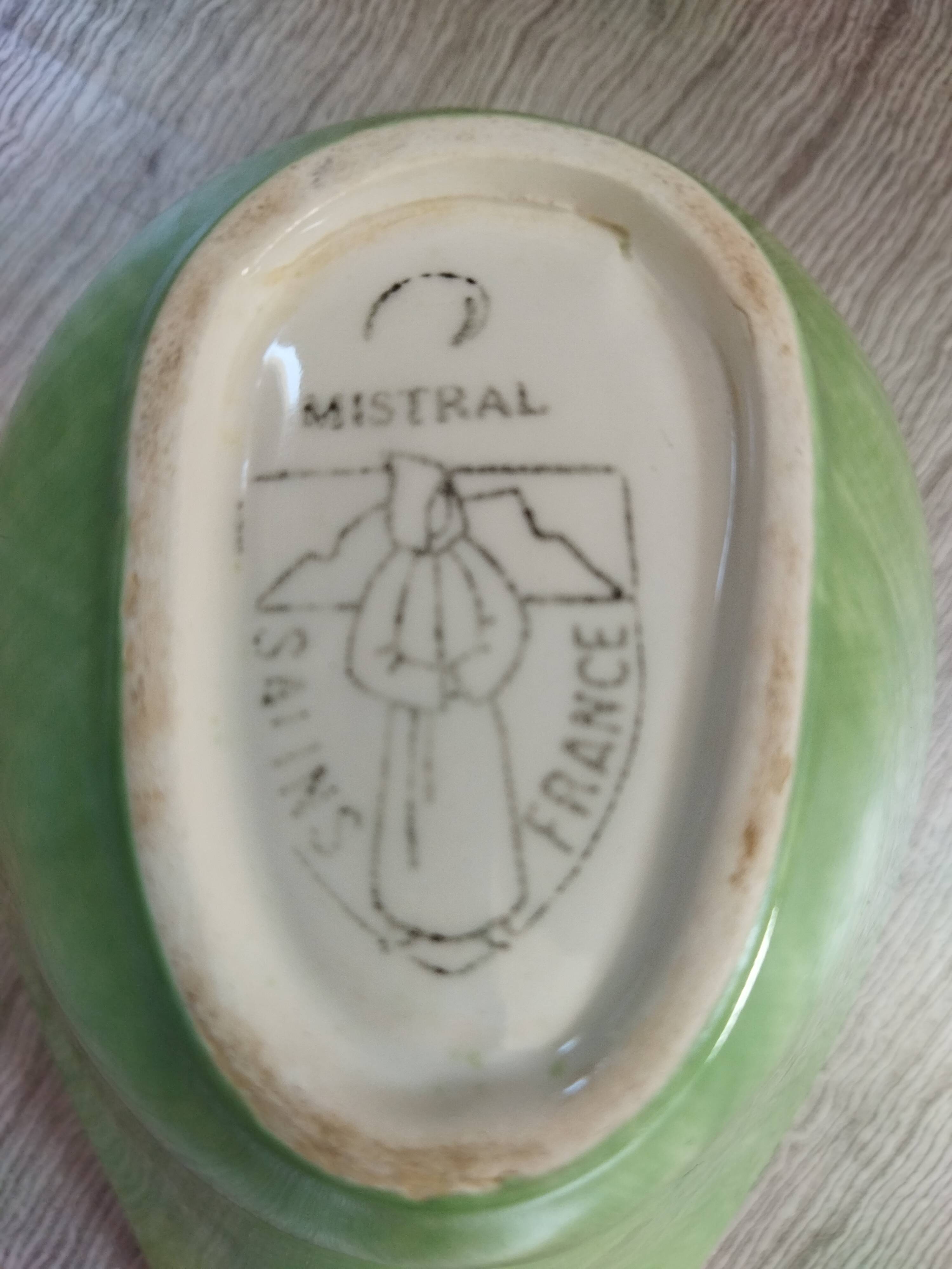 Dish and sauceboat Mistral Salins France