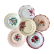 Set of 6 flat plates mismatched Digoin Sarreguemines (Corsica, Cibon, etc.)