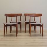 Set of four teak chairs, Danish design, 1960s, designer: H.W. Klein