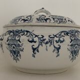 Soupière ancienne Creil et Monterreau, Terre de Fer, modèle Rouen, fin XIXème siècle