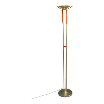 Vintage Italian floor lamp in gilded brass from the 1970s.