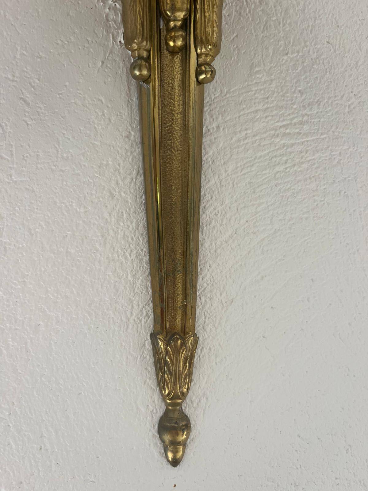 3-arm wall sconce in gilded bronze