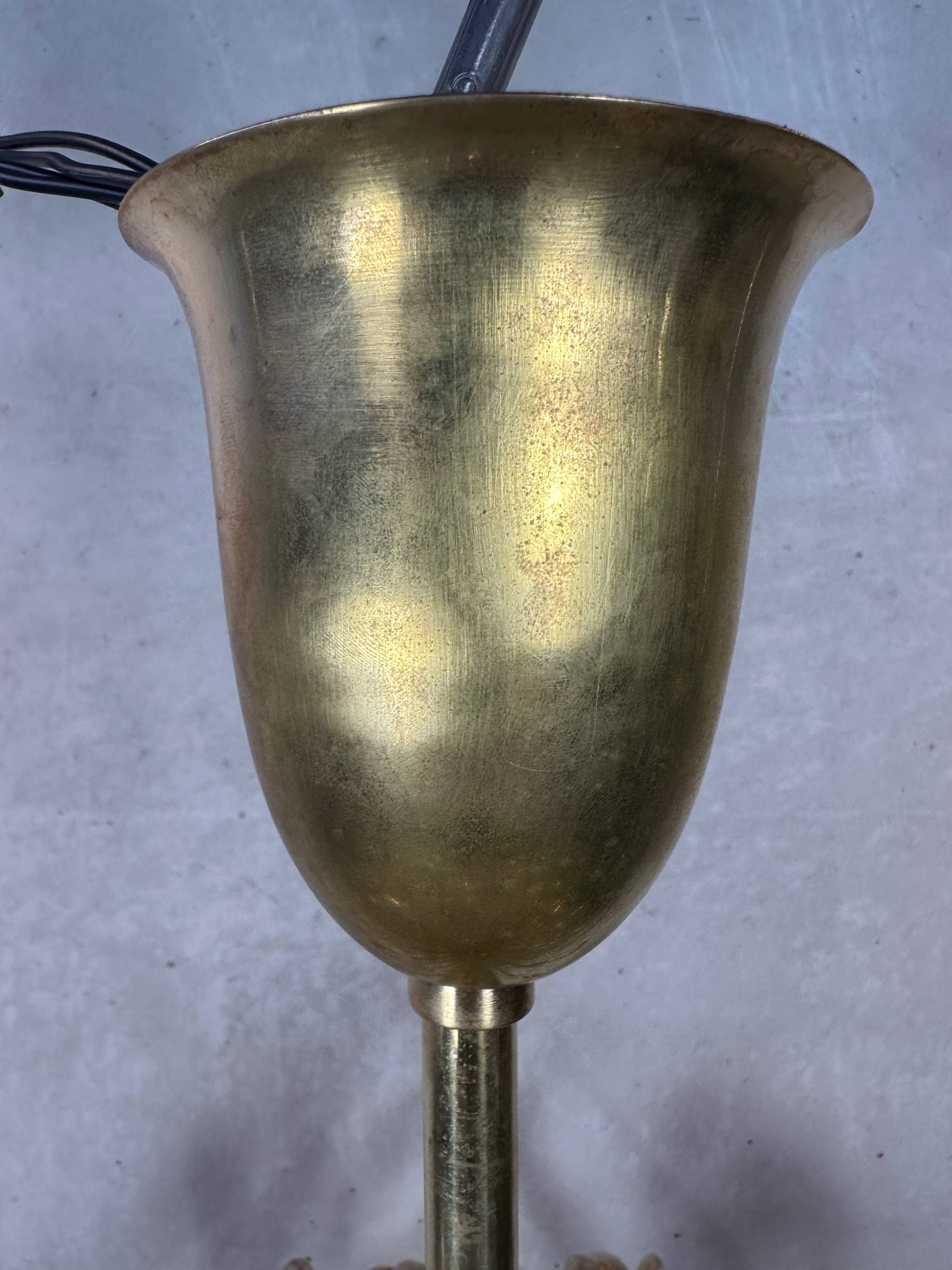 Vintage brass Italian sputnik chandelier