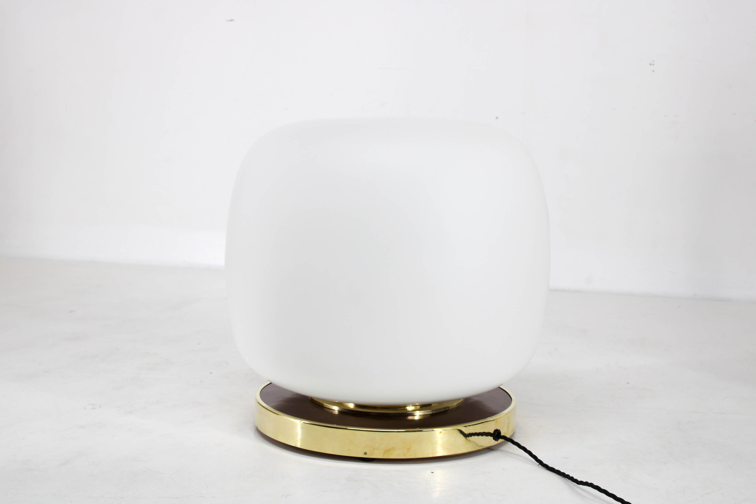 Huge Blown Glass Floor Lamp, Czechoslovakia, 1950s