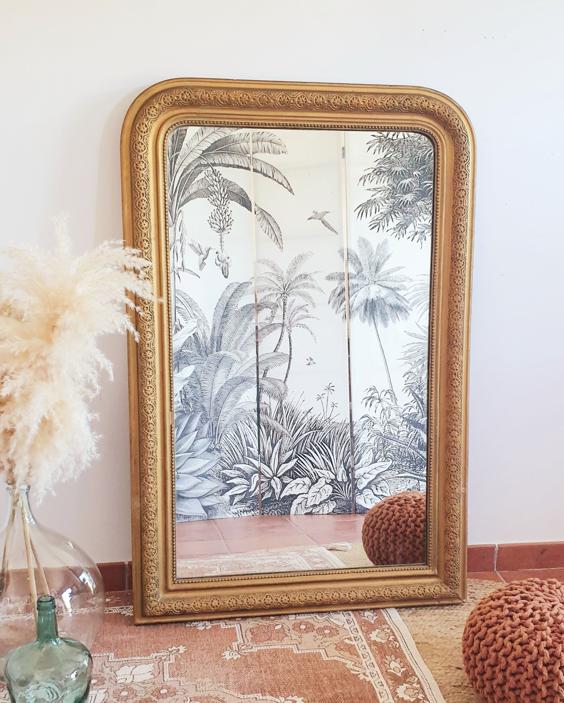 Grand miroir Louis Philippe 78x118cm