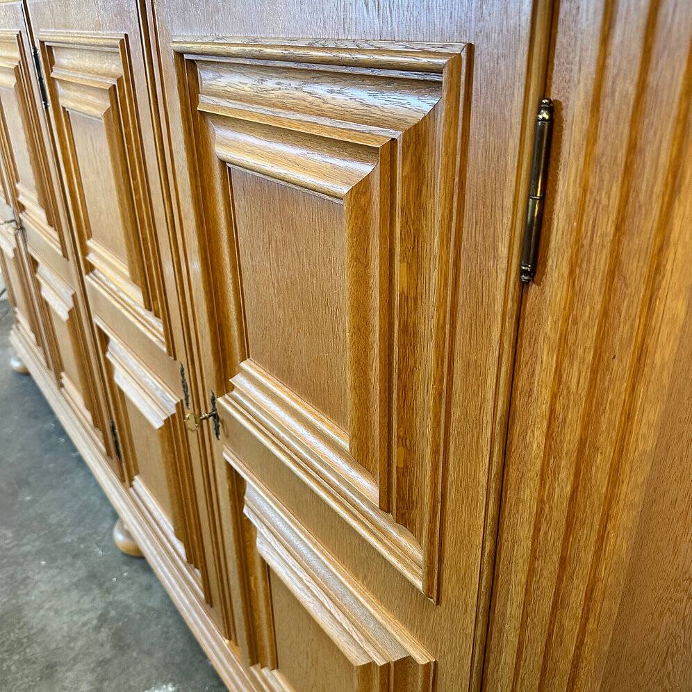 Mid 20th century solid oak brutalist sideboard