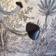 Chrome metal coat rack parrot