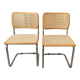 2  Mid century modern Cesca chairs Marcel Breuer