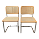 2  Mid century modern Cesca chairs Marcel Breuer