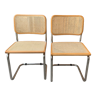 2 chaises Cesca modernes du milieu du siècle Marcel Breuer