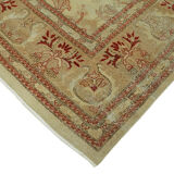 Hand-Knotted Anatolian One of a Kind 1970s 263 cm x 361 cm Beige Wool Carpet