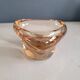 Vintage amber tinted glass ashtray