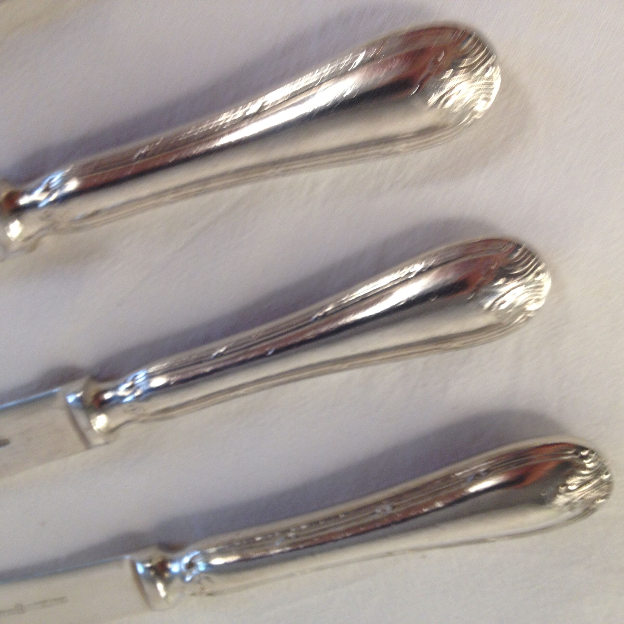 5 butter knives in silver metal Mappin & Webb