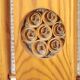 Pine Pendant Lamp with Rolled Wood Curl Rosettes – Sweden, 1970s
