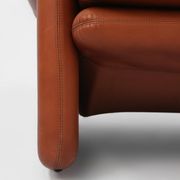 Brown Leather 2-Seater Sofa Coronado by Tobia Scarpa for B&b Italia, Italy