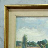 Katarina Fontaine, Swedish Modern Landscape, Oil on Panel, 1950s, Framed