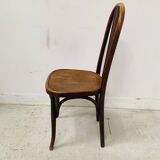 Set of six 20th century curved wooden chairs