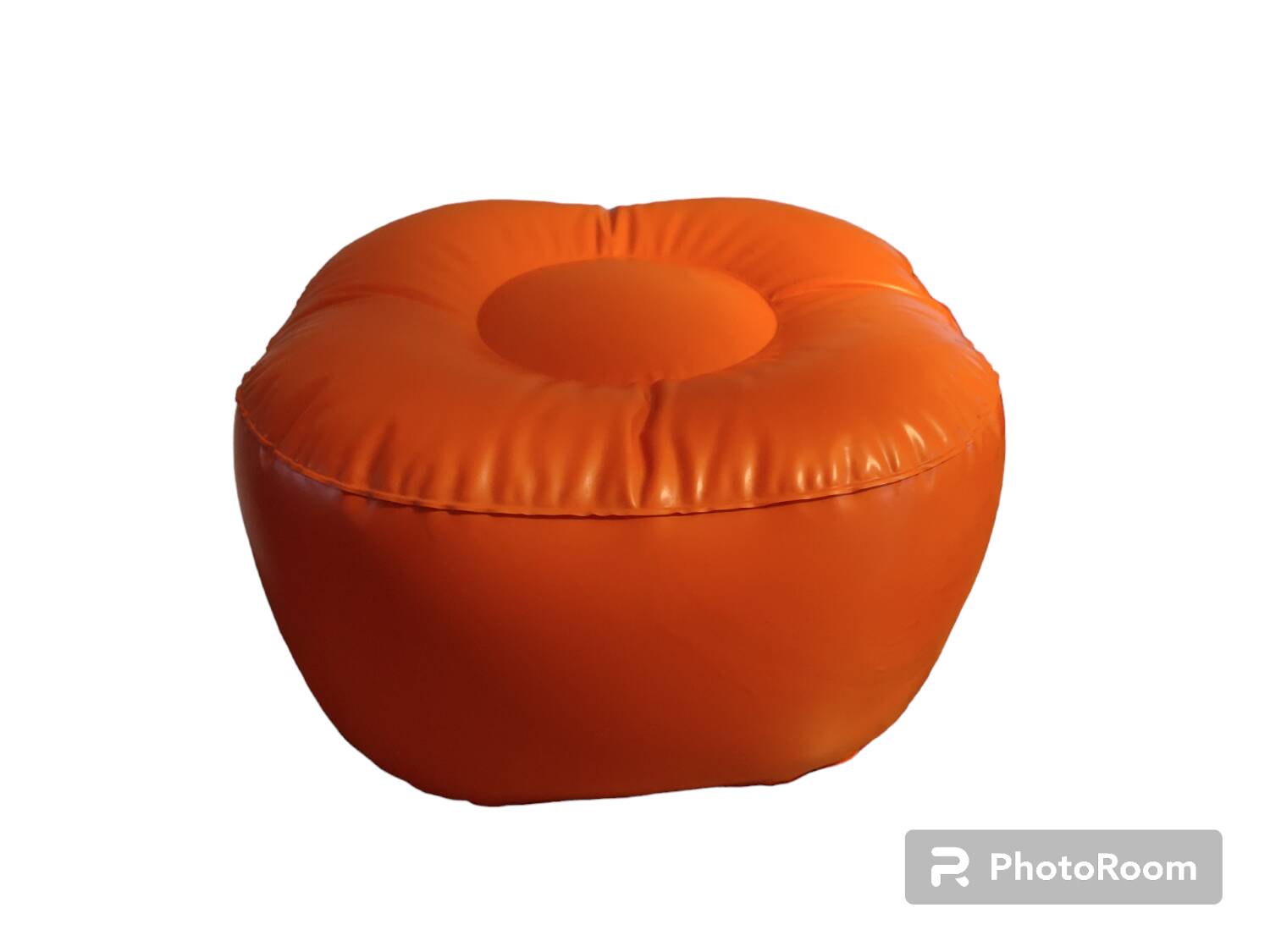 Vintage orange inflatable pouf 70