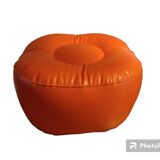 Vintage orange inflatable pouf 70