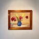 Tableau ancien, nature morte aux tulipes, années 70-80