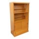 Vintage oak storage bookshelf from the 1960s.