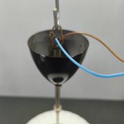 Adjustable Czech Pendant Light, Opaline Glass, 1970s