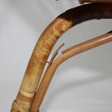 Rattan sewing cart