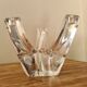 Daum 3-branched crystal candle holder