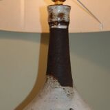 Enamelled ceramic table lamp by Albert Thiry, Vallauris 1960